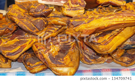 Cured Smoked Pork Meat Cured Smoked Pork Meat 134709741