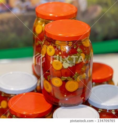 Pickled Carrots Peppers Jar Pickled Carrots Peppers Jar 134709765