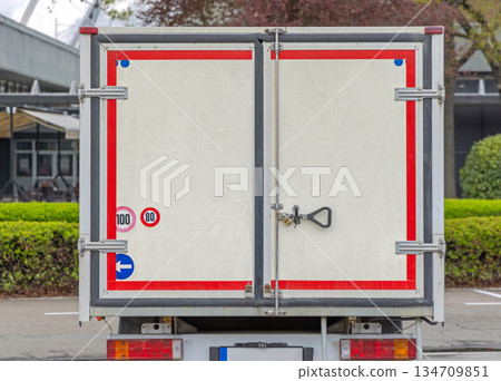 Loading Doors Delivery Truck Loading Doors Delivery Truck 134709851