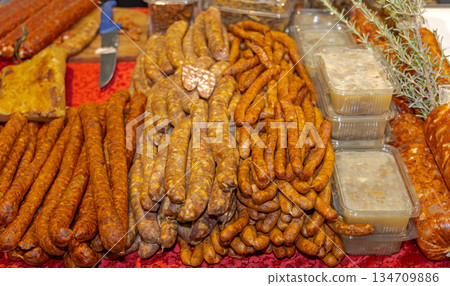 European Sausages Food Market 134709886