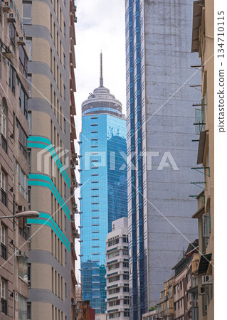 Blue Skyscraper Hong Kong 134710115