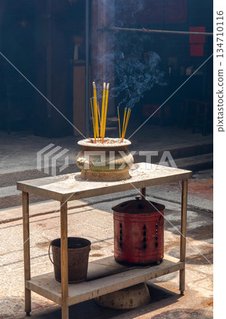 Burning Incense Sticks Temple Burning Incense Sticks Temple 134710116