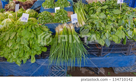 Leafy Greens Market Stall Leafy Greens Market Stall 134710142