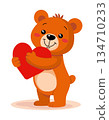 Cute Teddy Bear with Love 134710233