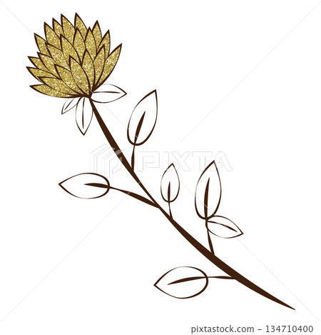 插圖素材植物金 插圖素材植物金 134710400