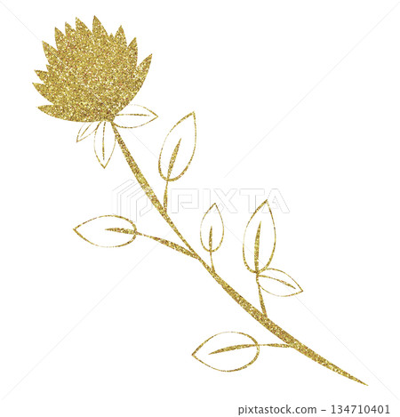 插圖素材植物金 134710401