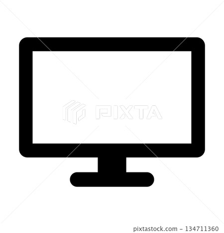 Television silhouette icon material Television silhouette icon material 134711360