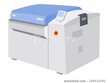 Illustration of a CTP offset platemaking machine at a printing company Illustration of a CTP offset platemaking machine at a printing company 134712241