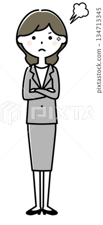 A woman with an angry suit 134713345