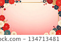 紅色日式圖案相框 3，新年款。 134713481