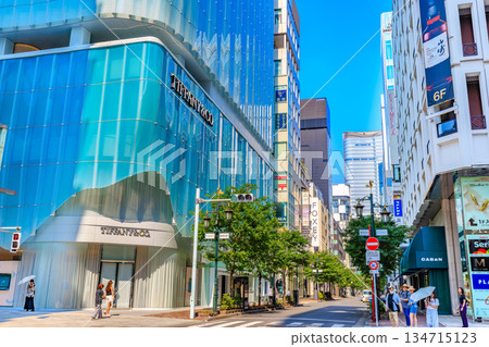 Tokyo, Chuo Ward, Ginza cityscape, near the Ginza 5-chome intersection Tokyo, Chuo Ward, Ginza cityscape, near the Ginza 5-chome intersection 134715123