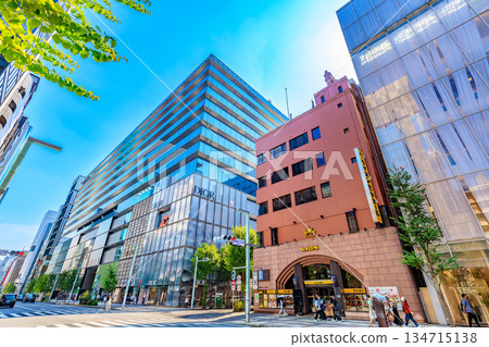 Tokyo, Chuo Ward, Ginza cityscape, near the Ginza 6-chome intersection Tokyo, Chuo Ward, Ginza cityscape, near the Ginza 6-chome intersection 134715138