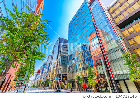 東京中央區銀座城市景觀，靠近銀座七丁目交叉口 134715149