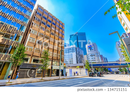 Tokyo, Chuo Ward, Ginza cityscape, near the Ginza 8-chome intersection 134715151