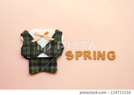 毛絨衣服綠色格紋套裝 春季 2 134715250