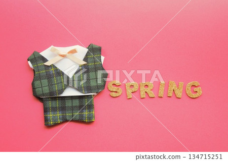 毛絨衣服綠色格紋套裝 春季 1 134715251