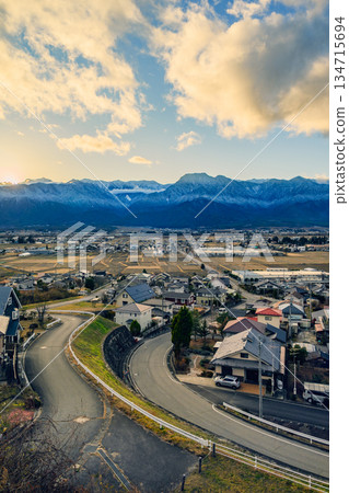 Azumino evening view [Ikeda Town, Kitaazumi District] 134715694