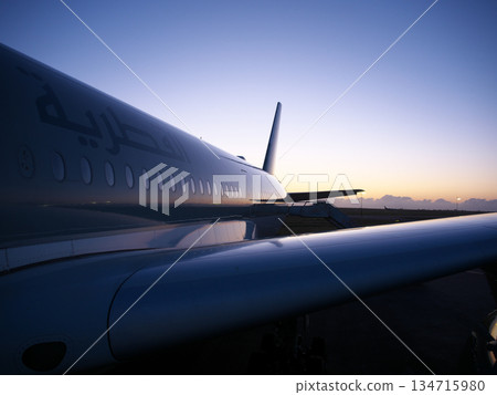 Casablanca Mohammed V International Airport, May, dusk 134715980