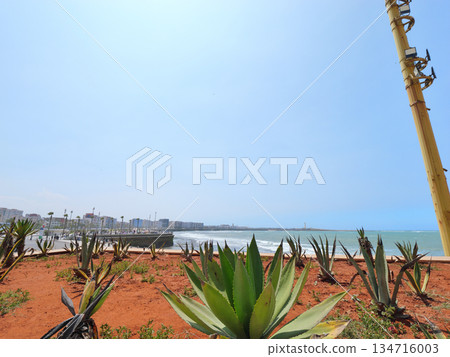 Casablanca - View of the Atlantic Ocean from Hassan II Mosque - Clear May Casablanca - View of the Atlantic Ocean from Hassan II Mosque - Clear May 134716003