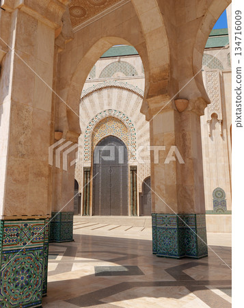 Casablanca Hassan II Mosque, clear May day Casablanca Hassan II Mosque, clear May day 134716009