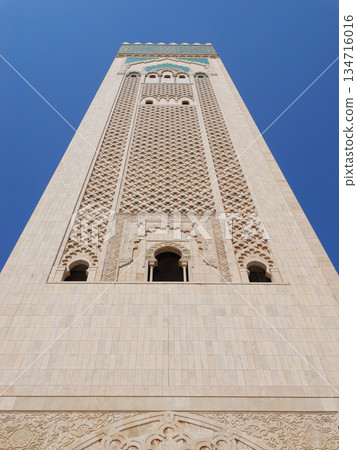 Casablanca Hassan II Mosque, clear May day 134716016