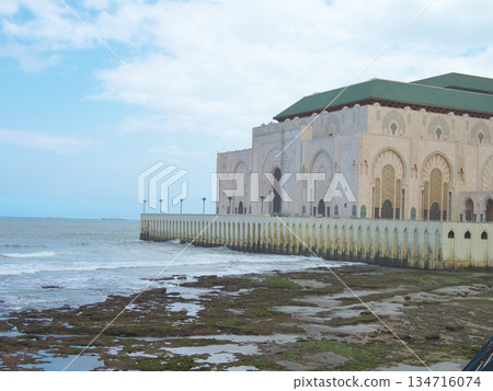 Casablanca Hassan II Mosque and the Atlantic Ocean, May Casablanca Hassan II Mosque and the Atlantic Ocean, May 134716074