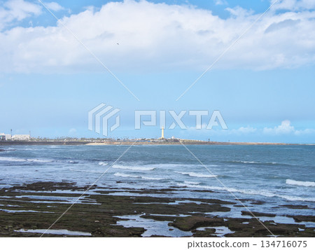 Casablanca El Hank Lighthouse and the Atlantic Ocean, May Casablanca El Hank Lighthouse and the Atlantic Ocean, May 134716075