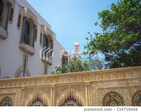 Casablanca Hassan II Mosque, clear May day 134716088