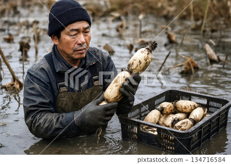 蓮藕的收穫 134716584