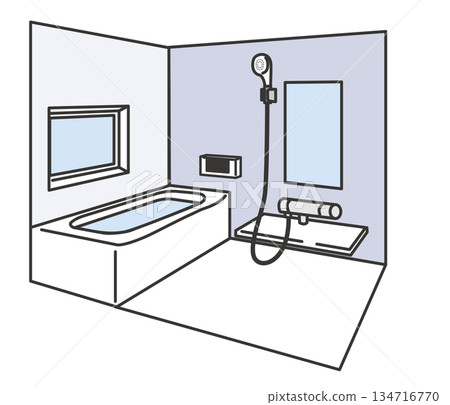 新浴室插圖 134716770