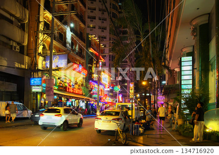 The Philippines in Action - Evening view of the bustling Burgos Street in Manila Cityscape (May 2025) The Philippines in Action - Evening view of the bustling Burgos Street in Manila Cityscape (May 2025) 134716920