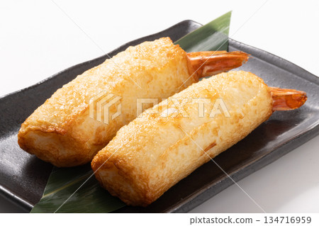 Shrimp tempura and kamaboko Shrimp tempura and kamaboko 134716959