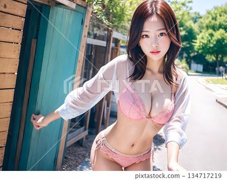 woman in white bikini 134717219