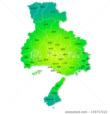 兵庫縣市町村地圖 兵庫縣市町村地圖 134717222