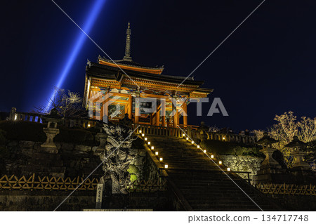 春日里燈火輝煌的清水寺 134717748