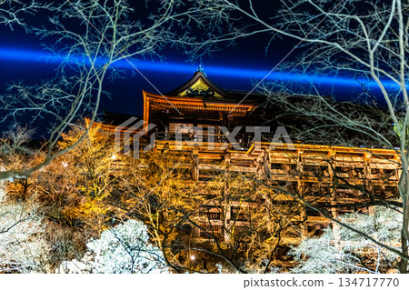 Illuminated Kiyomizu-dera Temple in spring Illuminated Kiyomizu-dera Temple in spring 134717770