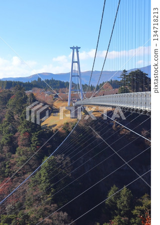 Japan's highest pedestrian bridge (Kokonoe "Yume" Suspension Bridge) Japan's highest pedestrian bridge (Kokonoe "Yume" Suspension Bridge) 134718213