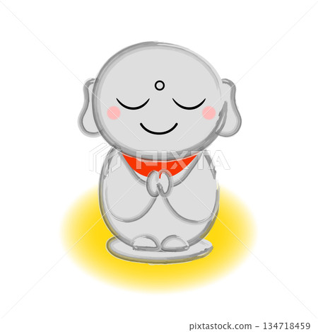 Illustration of cute Jizo 134718459
