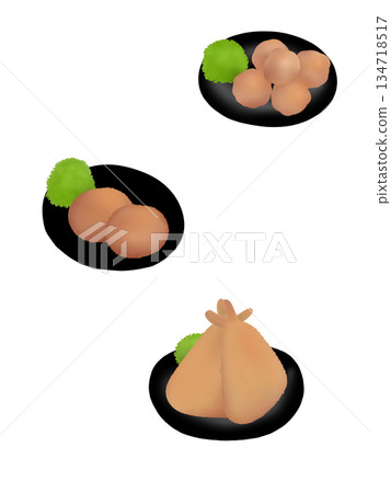 油炸食品插圖集 134718517