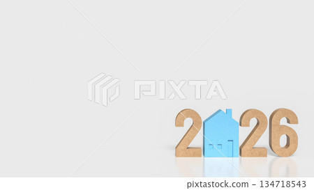 2026 Housing Market and Future Home Ownership Concept 3d render. 2026 Housing Market and Future Home Ownership Concept 3d render. 134718543