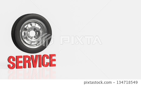 Professional Automotive Service and Vehicle Maintenance Concept 3d render. 134718549