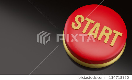 Start Button Concept for Business Launch and New Beginning 3d render. Start Button Concept for Business Launch and New Beginning 3d render. 134718550