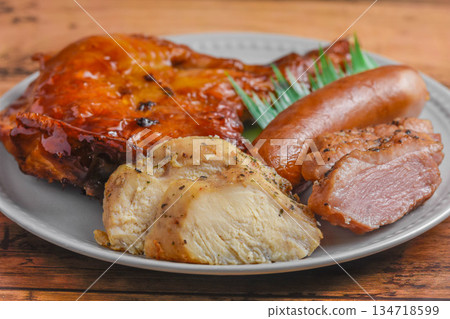Christmas chicken and hors d'oeuvres Christmas chicken and hors d'oeuvres 134718599