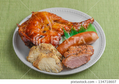 Christmas chicken and hors d'oeuvres Christmas chicken and hors d'oeuvres 134718607