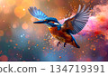 Flapping kingfisher 134719391