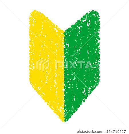 Crayon material: Hand-drawn beginner's mark Crayon material: Hand-drawn beginner's mark 134719527