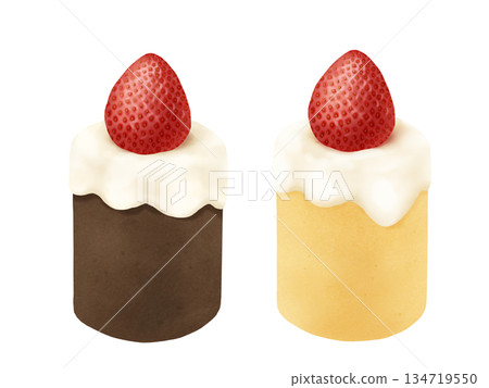 巧克力與原味聖誕蠟燭蛋糕 巧克力與原味聖誕蠟燭蛋糕 134719550