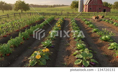 Vegetable Garden in Farm Vegetable Garden in Farm 134720131