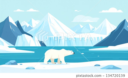 North Pole Iceberg with Polar Bear North Pole Iceberg with Polar Bear 134720139