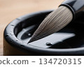 Close Up Calligraphy Brush Ink Cultural Ritual 134720315